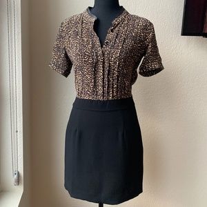 Kooples Black & Cheetah Dress